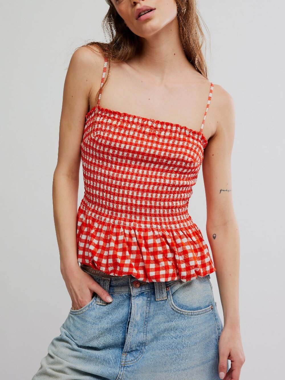 🆕 FREE PEOPLE Sundance Tank / Red Combo